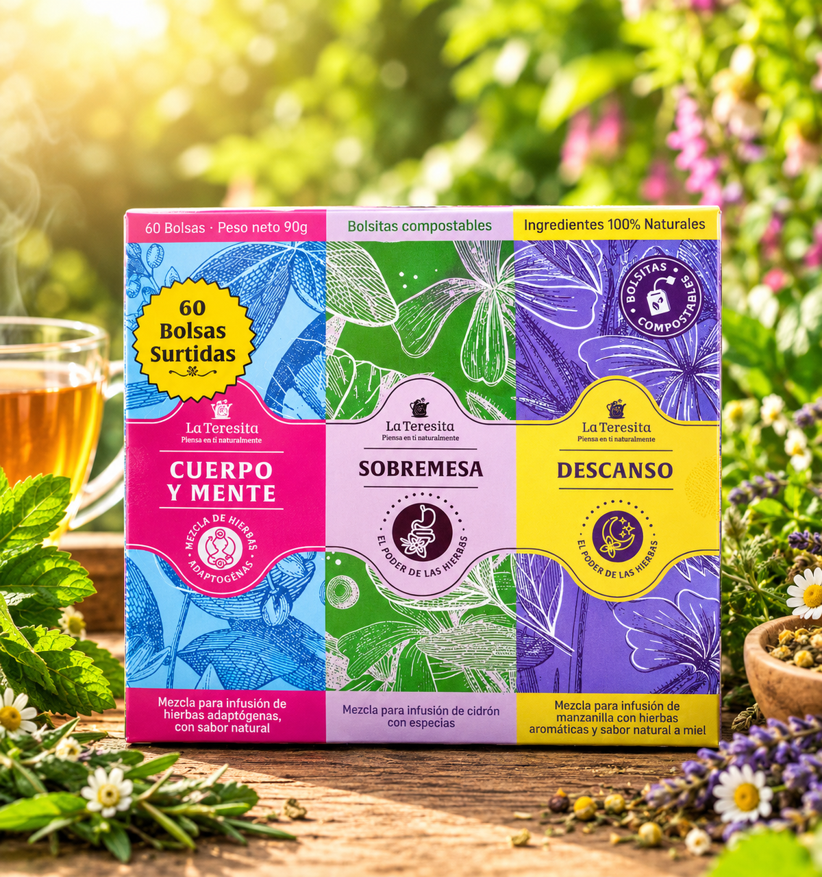 Infusión Equilibrio 100% Natural Sabores Surtidos