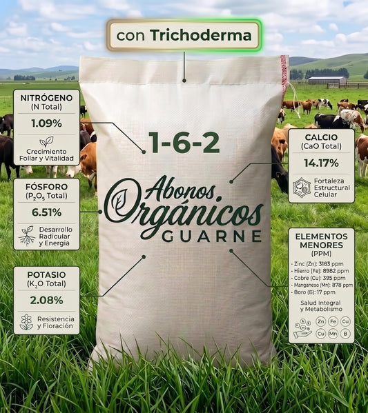 Abono Orgánico Mineral con Trichoderma 1-6-2 | Nutrición y Protección Radicular