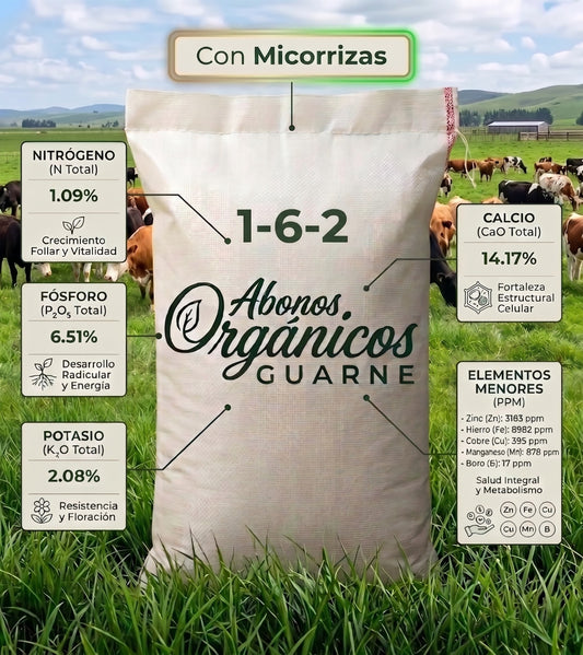 Abono Orgánico Mineral con Micorrizas 1-6-2 | Expansión Radicular y Suelos